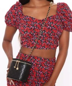 Fashion Nova Teddies & Babydolls Enchanted Mini Bag - Black