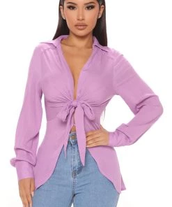 Mysite New Today Play All Day Blouse - Lavender