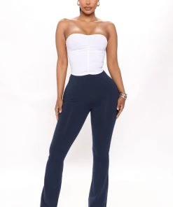 Mysite Dani Ruched Tube Top - White