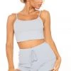 Fashion Nova Cozy All Sunday Ribbed PJ Short Set - Heathered Blue