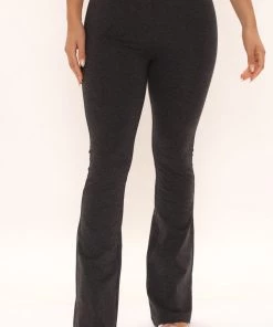 Mysite Teddies & Babydolls Adriana Flare Pant - Charcoal