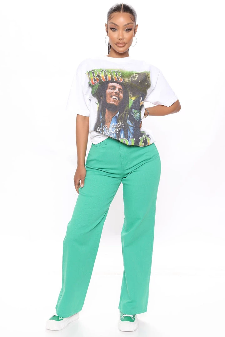Mysite Best Sellers Bob Marley Roots Rock Reggae Tee - White Wash