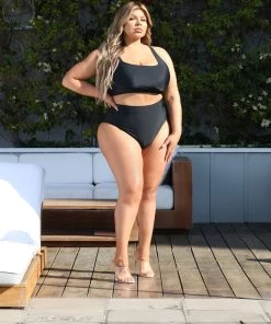 Fashion Nova Teddies & Babydolls Maui Mix And Match Tank Bikini Top - Black