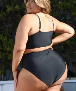 Fashion Nova Teddies & Babydolls Maui Mix And Match Tank Bikini Top - Black