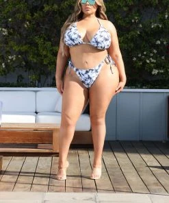 Fashion Nova Teddies & Babydolls Maui Mix And Match Side Tie Bikini Bottom - Black/White