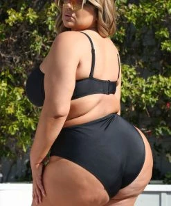 Fashion Nova Maui Mix And Match Bandeau Bikini Top - Black Teddies & Babydolls