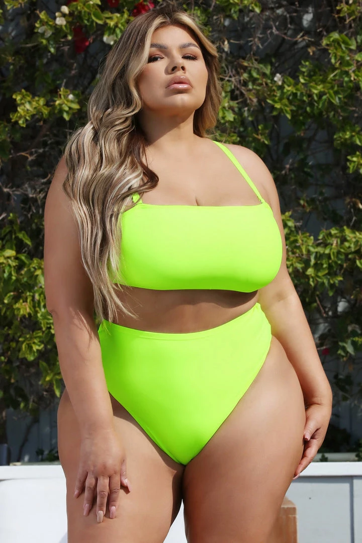 Fashion Nova Maui Mix And Match Brazilian Bikini Bottom - Lime