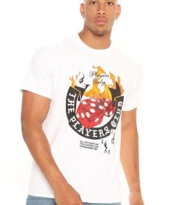 Mysite New Today Players Club Only Short Sleeve Tee - White