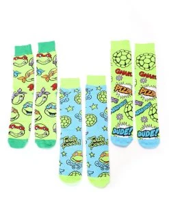 Mysite Ninja Turtles Crew Socks 3 Pack - Green