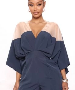 Mysite New Today Weekend Feels Romper - Navy