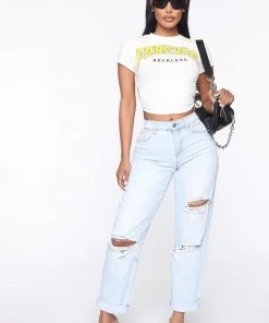 Mysite New Today Forever Reckless Backless Top - White