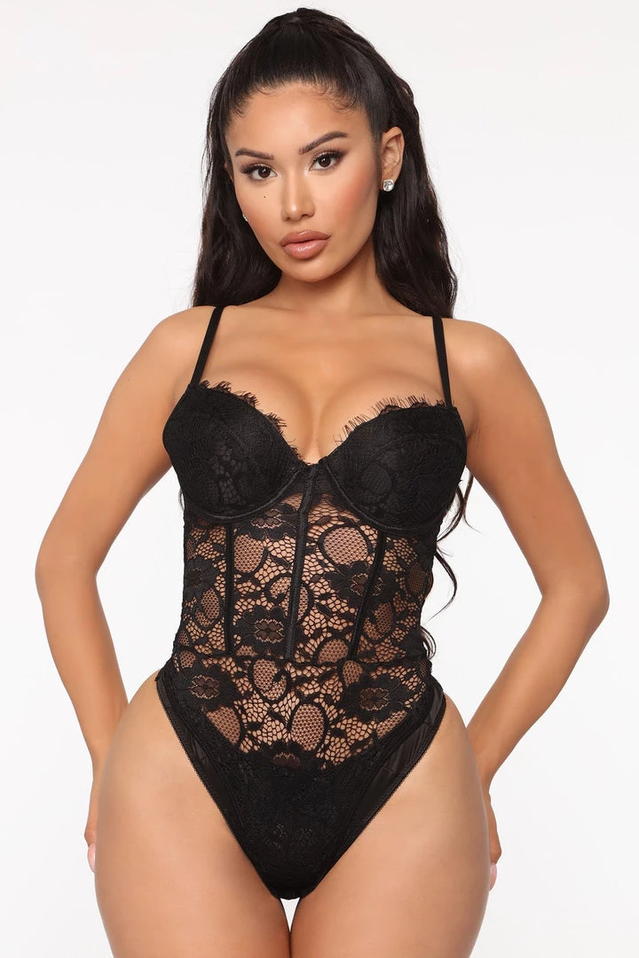 Fashion Nova Teddies & Babydolls One Last Kiss Lace Teddy - Black 1 Fashion Nova Teddies & Babydolls One Last Kiss Lace Teddy - Black