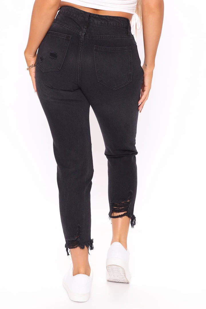 Fashion Nova Greyson Boyfriend Jeans - Black