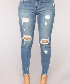 Mysite New Today Something About You Ankle Jeans - Medium Blue Wash