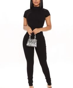 Fashion Nova Teddies & Babydolls Jodie Sculpted Jumpsuit - Black