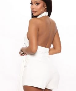 Mysite Teddies & Babydolls Chic Nights Romper - White 7 Mysite Teddies & Babydolls Chic Nights Romper - White