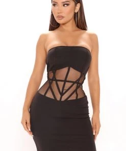 FashionNob All Eyes On Me Maxi Dress - Black DRESSES