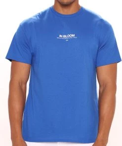 Mysite In Bloom Royal Short Sleeve Tee - Royal New Today