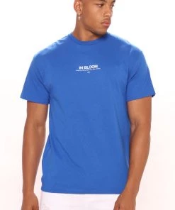 Mysite In Bloom Royal Short Sleeve Tee - Royal New Today
