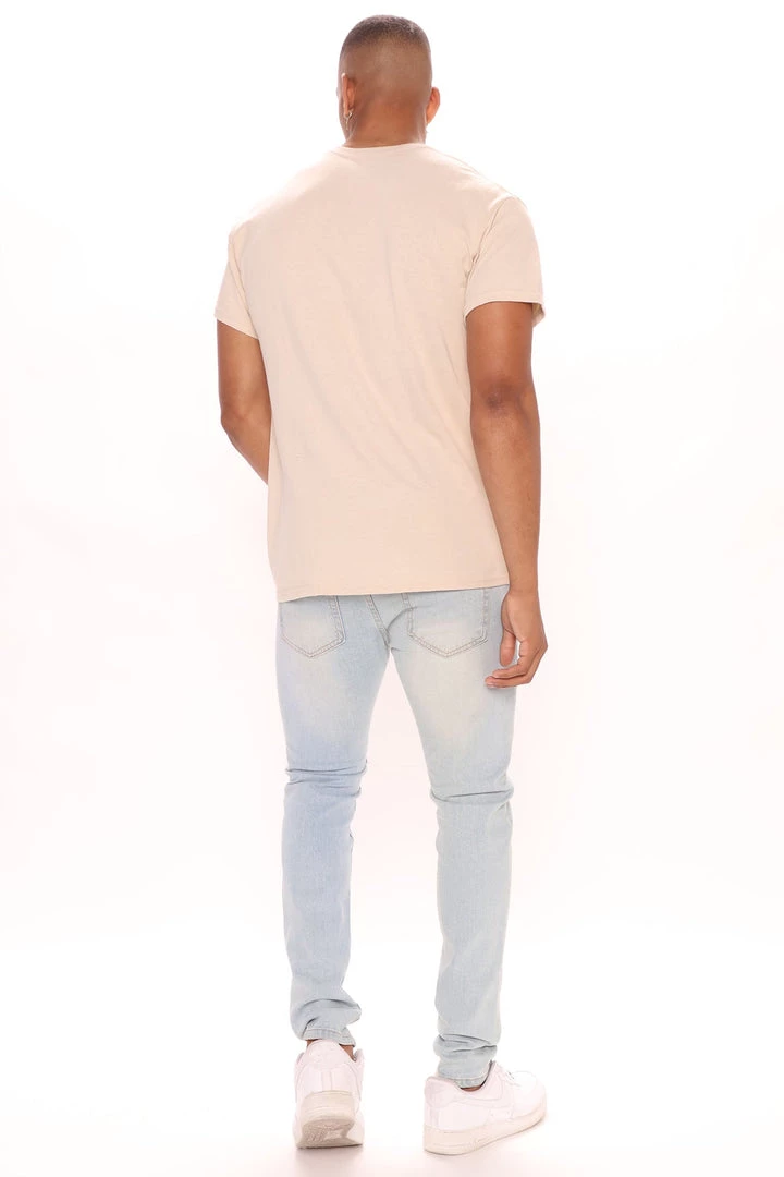 Mysite New Today Go Getter Teddy Short Sleeve Tee - Sand 5 Mysite New Today Go Getter Teddy Short Sleeve Tee - Sand