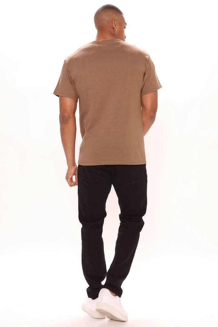 Mysite New Today Running Into The Wild Short Sleeve Tee - Brown 5 Mysite New Today Running Into The Wild Short Sleeve Tee - Brown