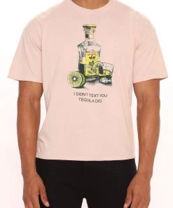Mysite New Today Tequila Did Short Sleeve Tee - Sand
