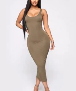 Fashion Nob DRESSES Your Needs Met Dress - Olive