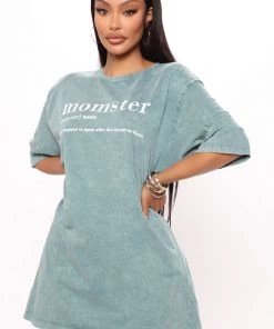 Mysite Define Momster Tunic Top - Teal