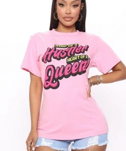 Mysite Heart Of A Queen Top - Pink New Today
