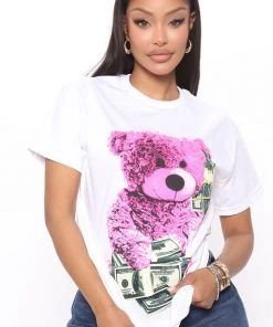 Mysite Money Bear Top - White New Today