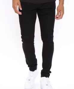 Mysite Cornell Stacked Skinny Jeans - Black New Today