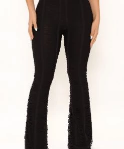 Mysite New Today Attention On You Distressed Pant 32 - Black