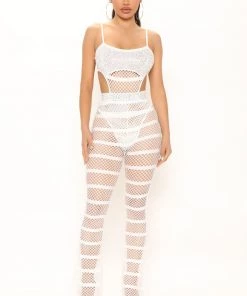 Mysite New Today Miami Babe Pant Set - White