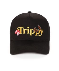 Mysite New Today Trip Out Strapback Hat - Black 9 Mysite New Today Trip Out Strapback Hat - Black