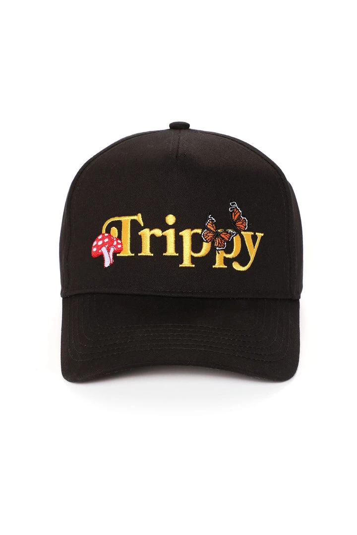 Mysite New Today Trip Out Strapback Hat - Black 4 Mysite New Today Trip Out Strapback Hat - Black