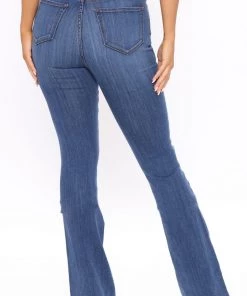 Fashion Nova Tall Luxurious Distressed Super Stretch Flare Jeans - Dark Wash Tall Clothing 10 Fashion Nova Tall Luxurious Distressed Super Stretch Flare Jeans - Dark Wash Tall Clothing