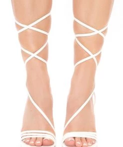 Fashion Nova New Today Stay Together Heeled Sandals - White
