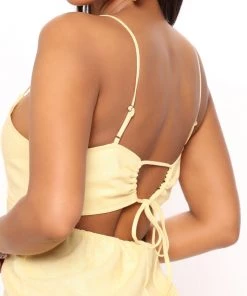 Mysite New Today Eilana Mini Dress - Yellow