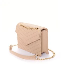 Fashion Nova Teddies & Babydolls Love Letter Crossbody Handbag - Nude