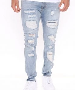 FashionNob Coming Soon Ain't Got Nothing To Lose Skinny Jeans - Light Wash