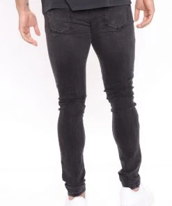 Fashion Nova Cornell Stacked Skinny Jeans - Black Wash New Today