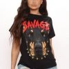 Mysite New Today Savage Dog Top - Black