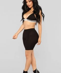 Fashion Nova Natalee Biker Shorts - Black New Today