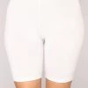 Fashion Nova Teddies & Babydolls Natalee Biker Shorts - White