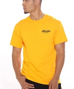 Fashion Nova Corner Pocket Short Sleeve Tee - Gold New Today