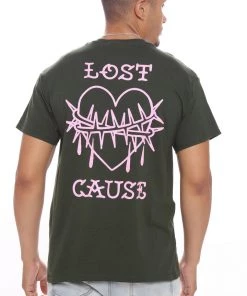 Fashion Nova Lost Cause Short Sleeve Tee - Green