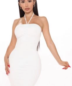 Mysite Beach Club Mini Dress - White