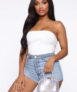 Fashion Nova Don't Be Jelly Bag - Silver Teddies & Babydolls