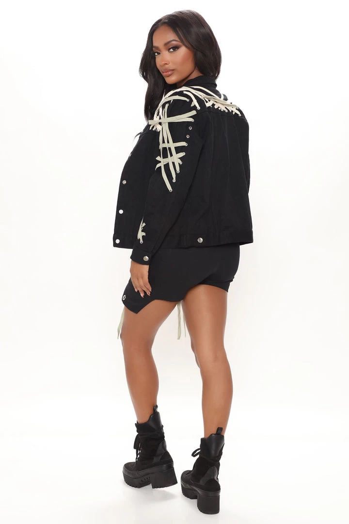 Fashion Nob In An Entanglement Denim Jacket - Black Coming Soon 4 Fashion Nob In An Entanglement Denim Jacket - Black Coming Soon