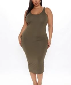 Fashion Nob DRESSES Your Needs Met Dress - Olive 14 Fashion Nob DRESSES Your Needs Met Dress - Olive